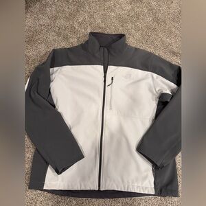 The North Face Apex Bionic Jacket Mens XL Black Gray Softshell Full Zip Pocket